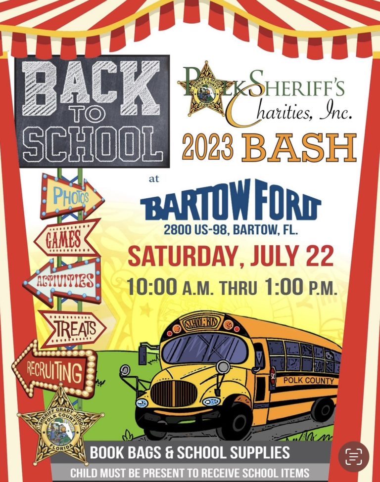 Polk Sheriff’s Charities 2023 Back To School Bash July 22