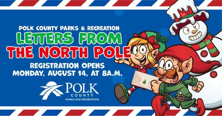 Registration Opens August 14 For Polk County Parks and Recreation’s Letters From The North Pole Event