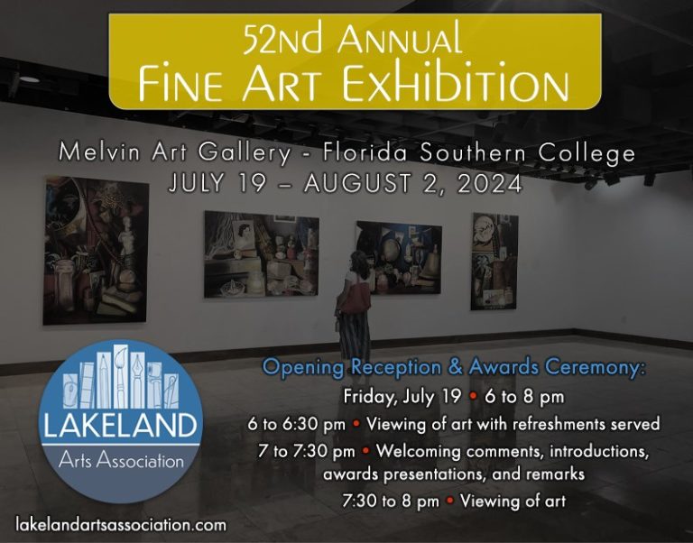 Lakeland Arts Association’s 52nd Annual Fine Art Exhibition at Florida Southern College Melvin Gallery Opening