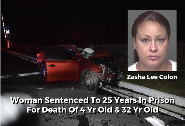 Woman Sentenced To 25 Yrs In Prison For DUI Manslaughter In Death Of 4 Yr Old Girl & 32 Yr Old Man After Sebring Crash