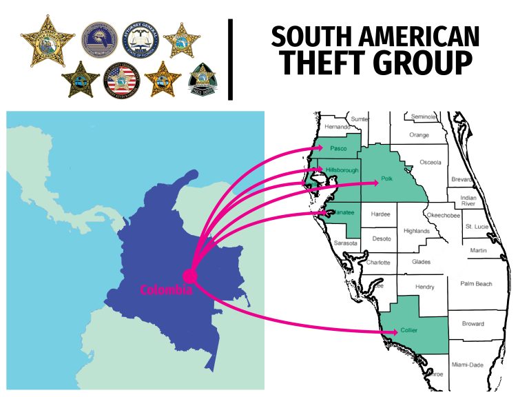 South American theft group responsible for numerous burglaries in six Florida counties disrupted by multi-agency collaboration