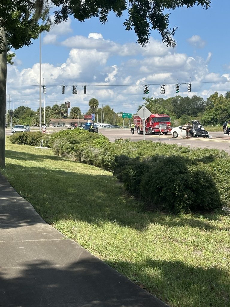 Two Vehicle Haines City Crash Causes One Vehicle To Burst Into Flames