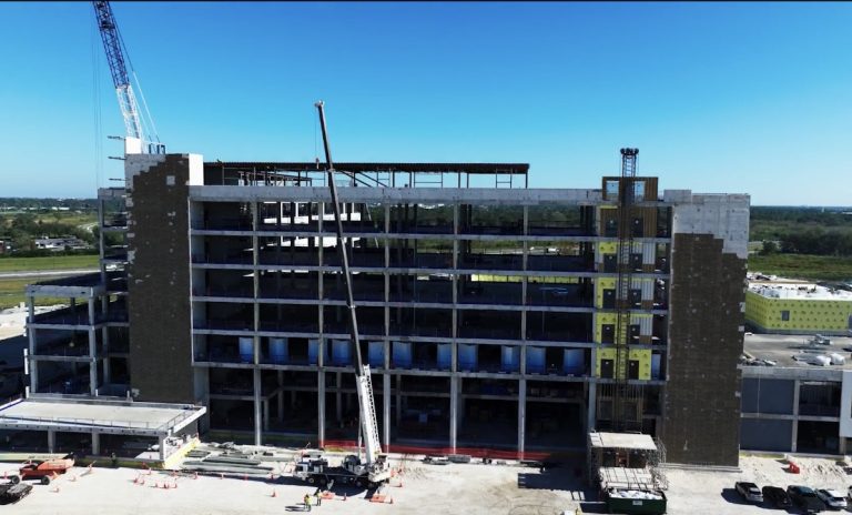 Vertical Construction Completed On New $109 Million Orlando Health Lakeland Highlands Hospital