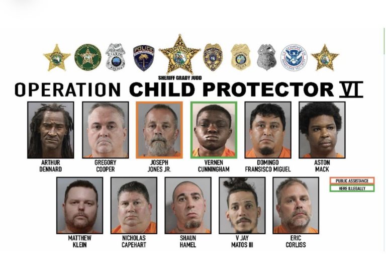 Eleven suspects arrested during undercover investigation focusing on those who travel to have sex with minors