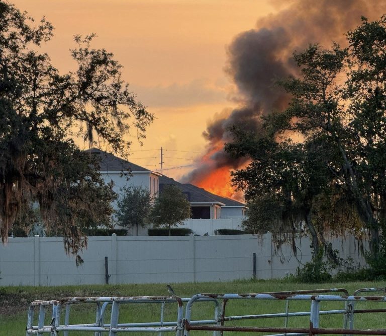 Large Residential Fire Erupts in Haines City Neighborhood